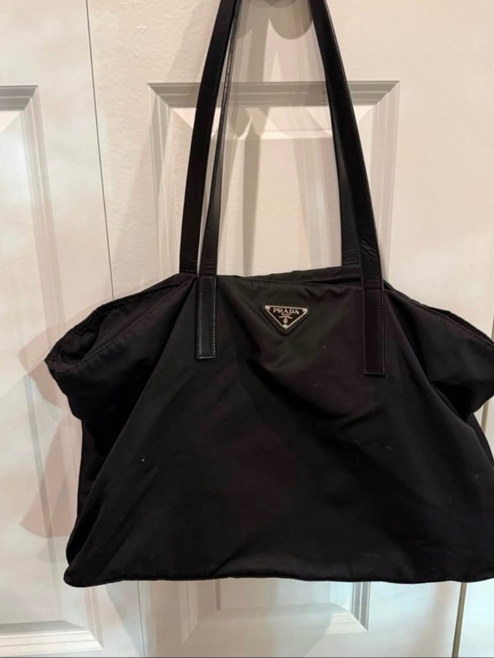 Prada Tessuto Nylon Tote Bag Black Y2K